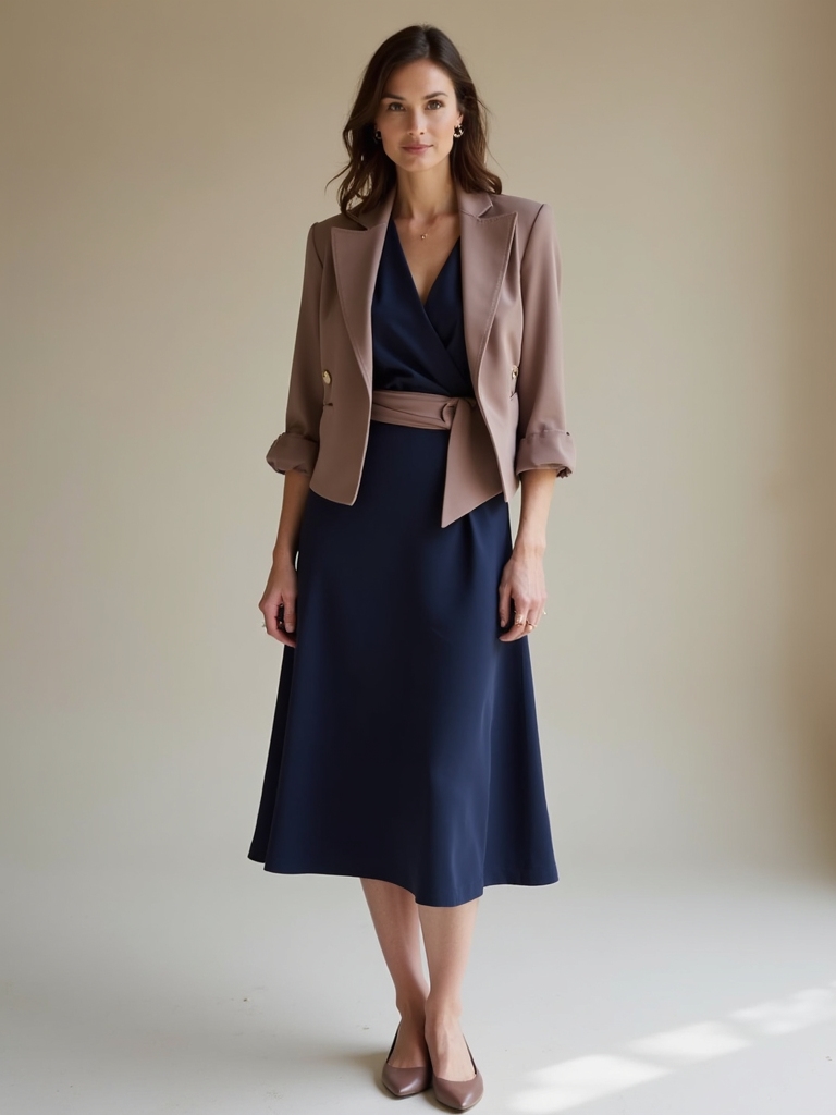 elegant navy and taupe