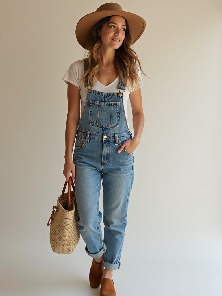 elevate overalls with accessories