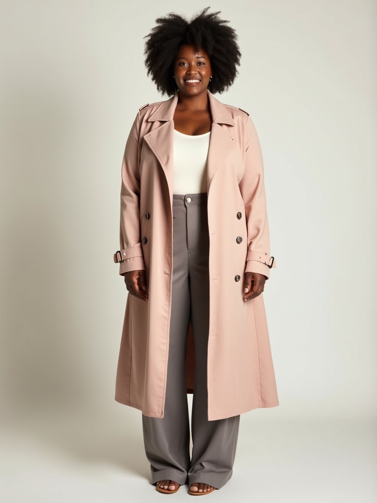 flattering lightweight trench layering