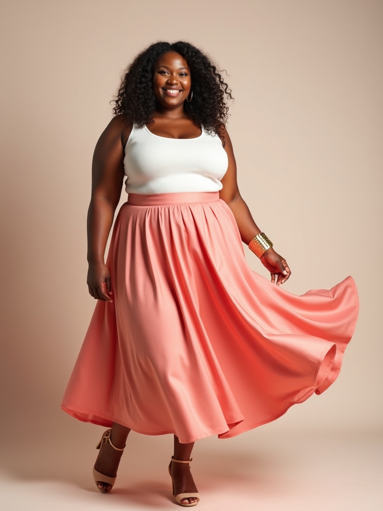 flattering plus size summer skirts