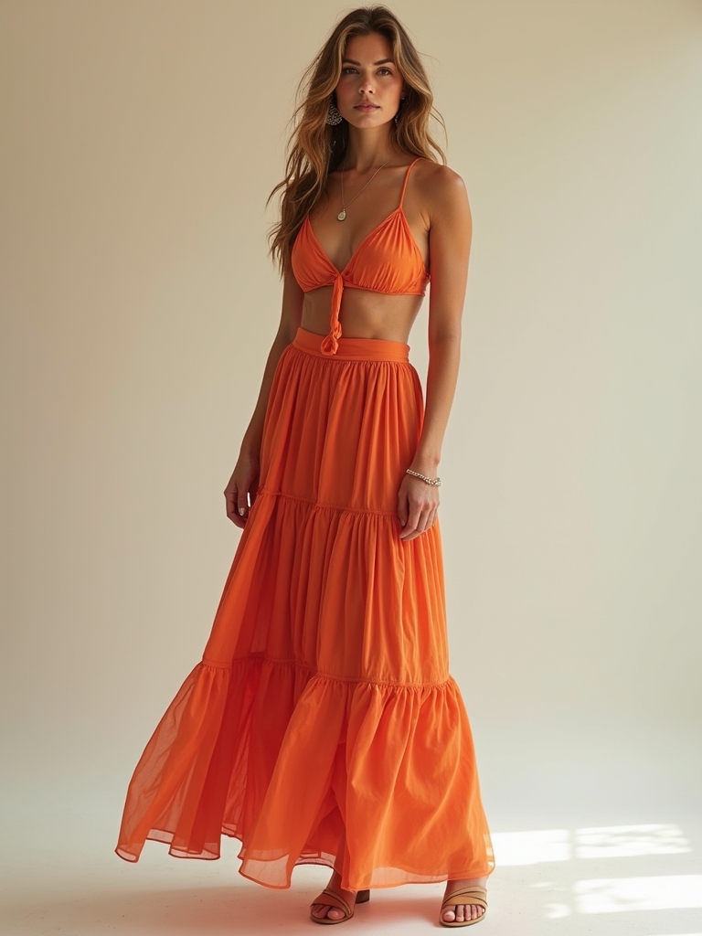 flowing skirt summer outfits