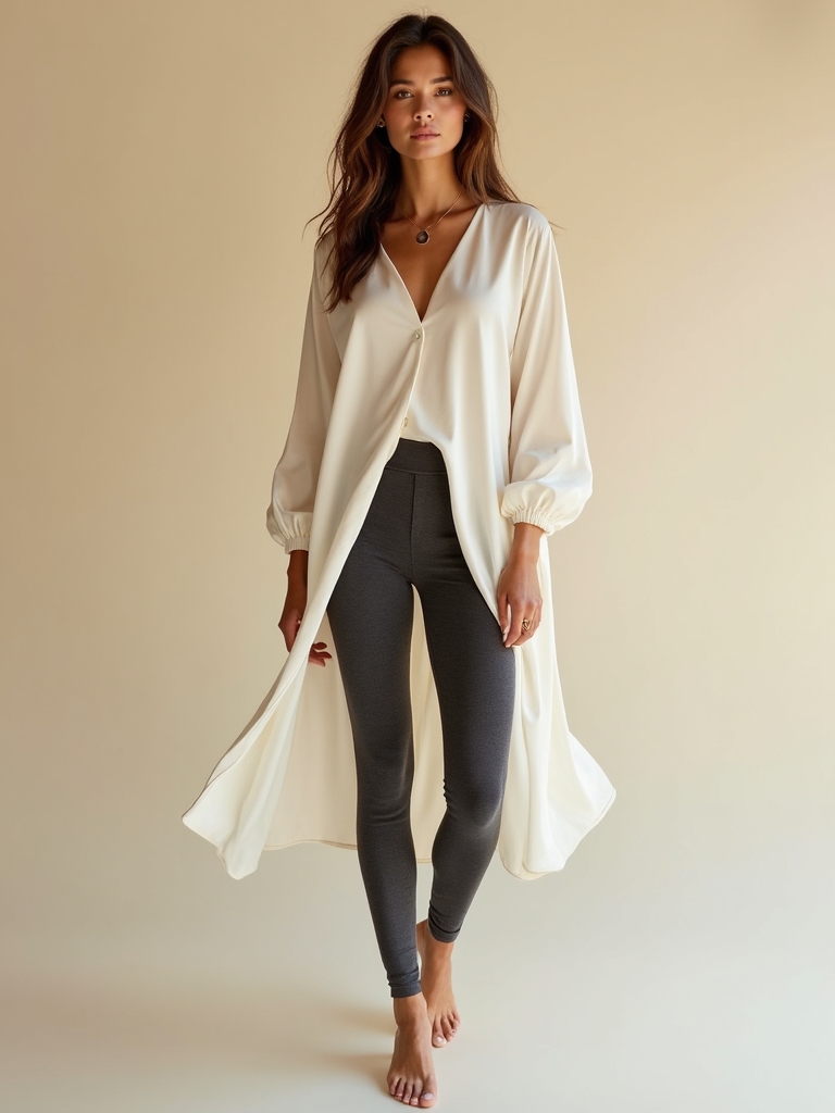 flowy tunics sleek leggings