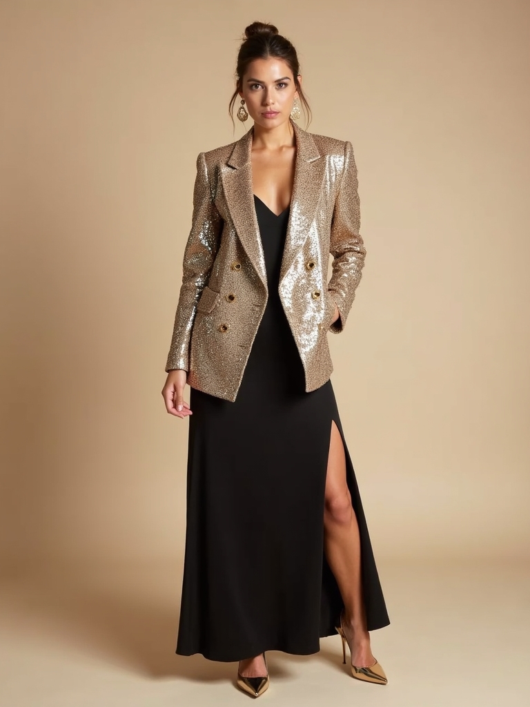 glamorous jumpsuit with sparkle