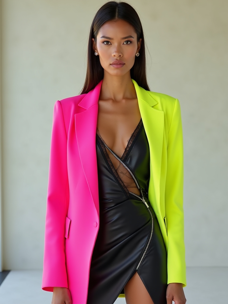 high contrast neon fashion