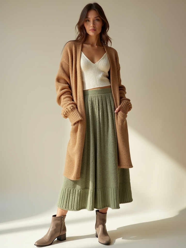 layered knits for spring