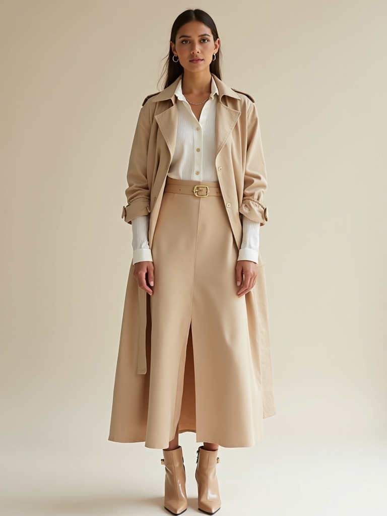 layered lightweight trench styling