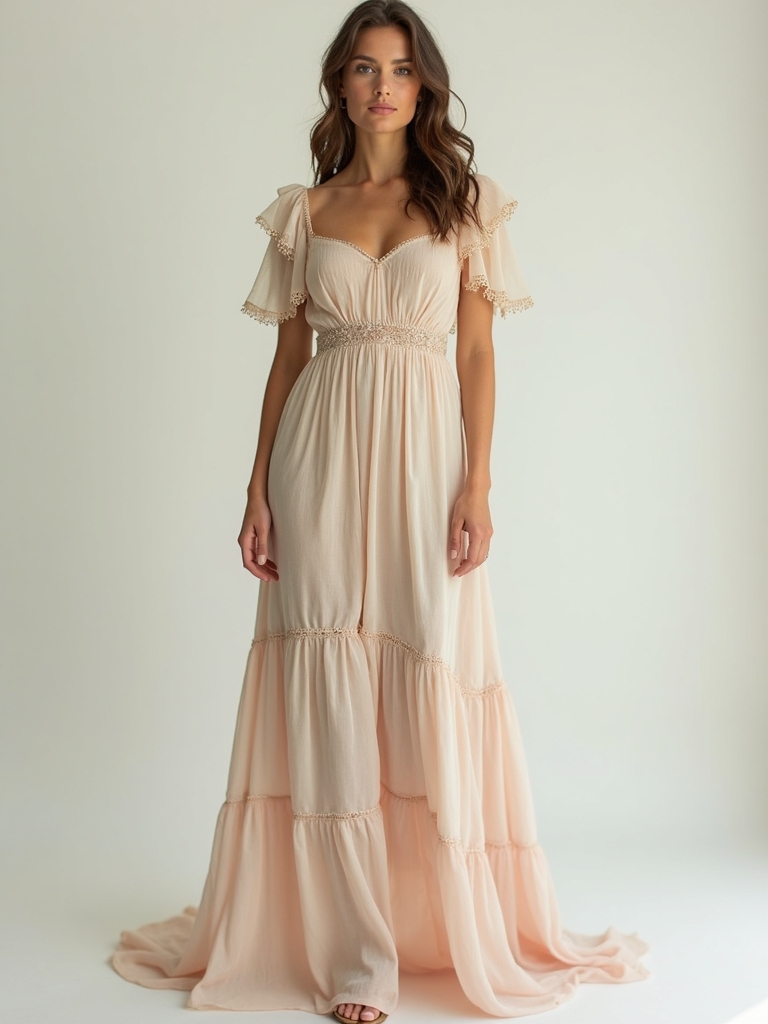 layered maxi dress styling
