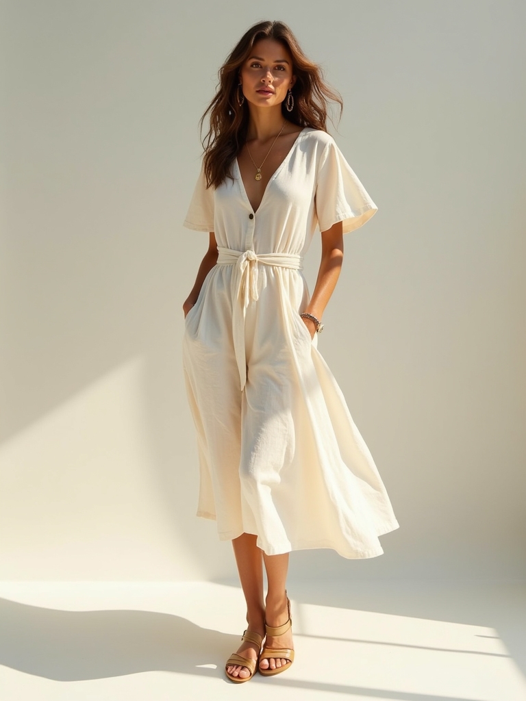 linen midi dress versatility