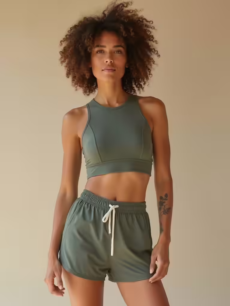 moisture wicking athletic outfit