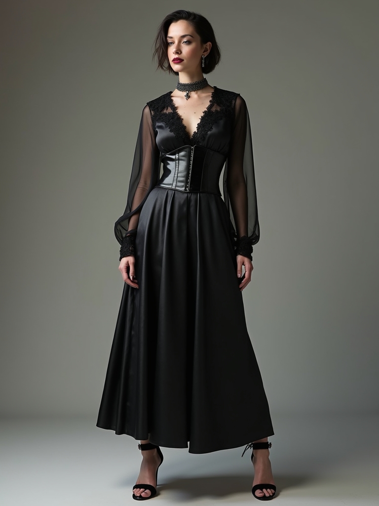 monochrome goth summer style