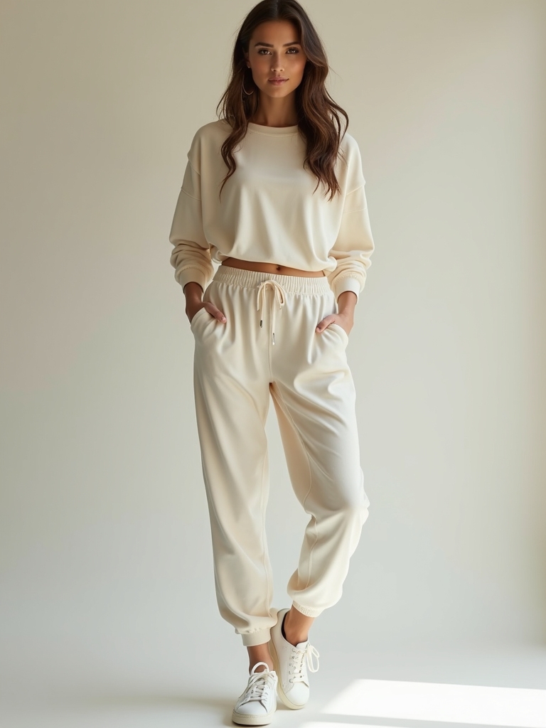monochrome jogger outfit inspiration