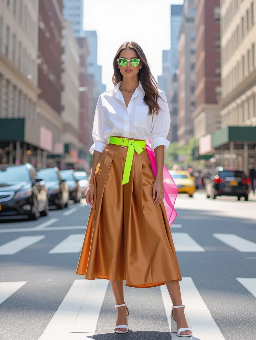 neon accents neutral base