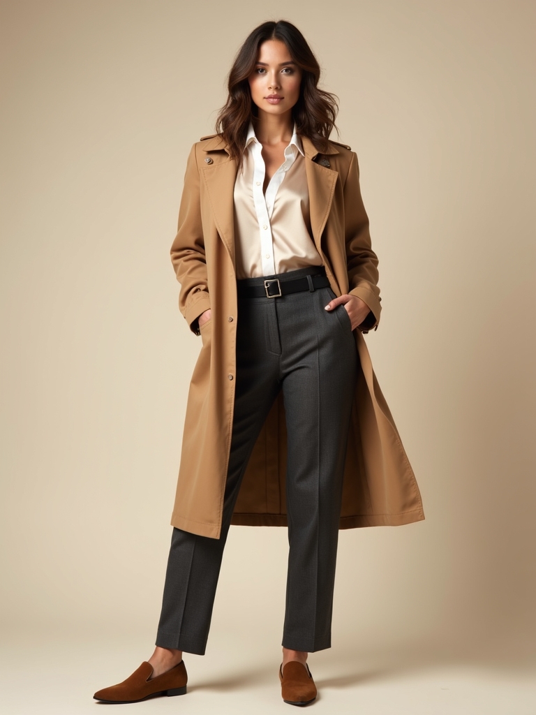 neutral wardrobe with accents