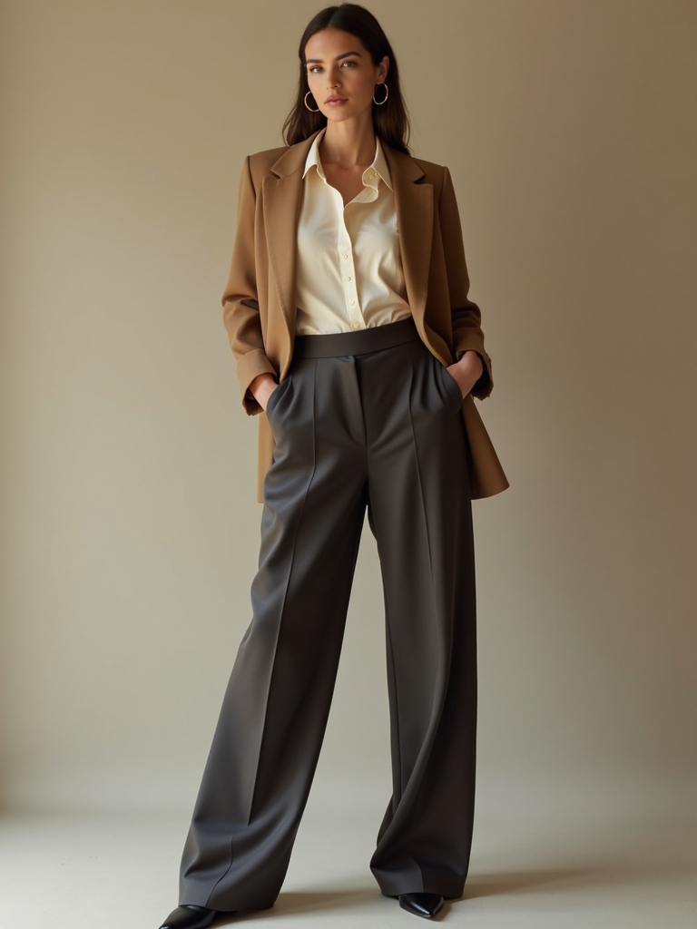 structured wide leg elegance