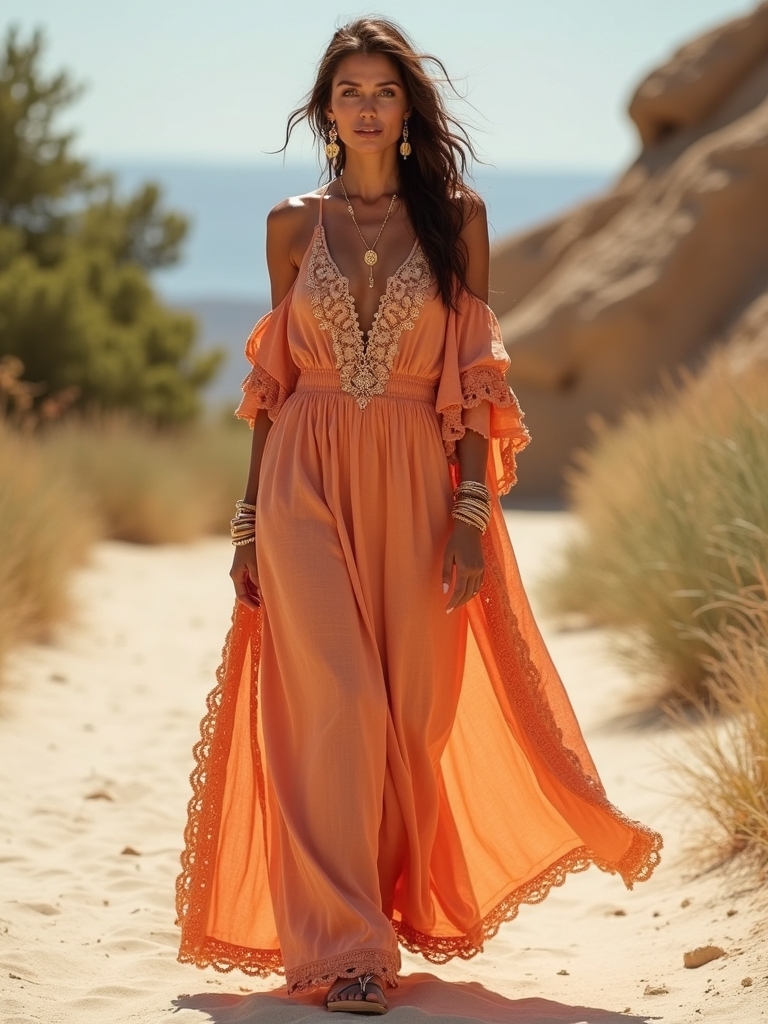 sunset inspired free spirit dresses