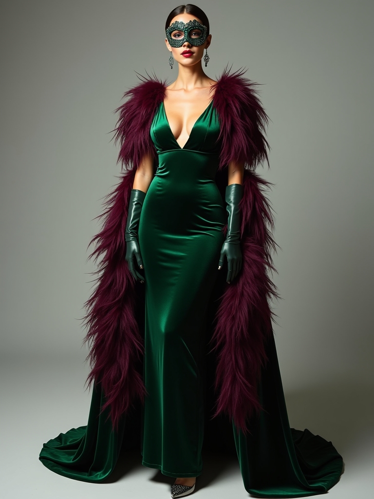 velvet mask enhances elegance