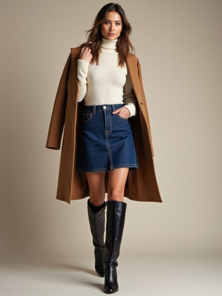 versatile denim skirt styling