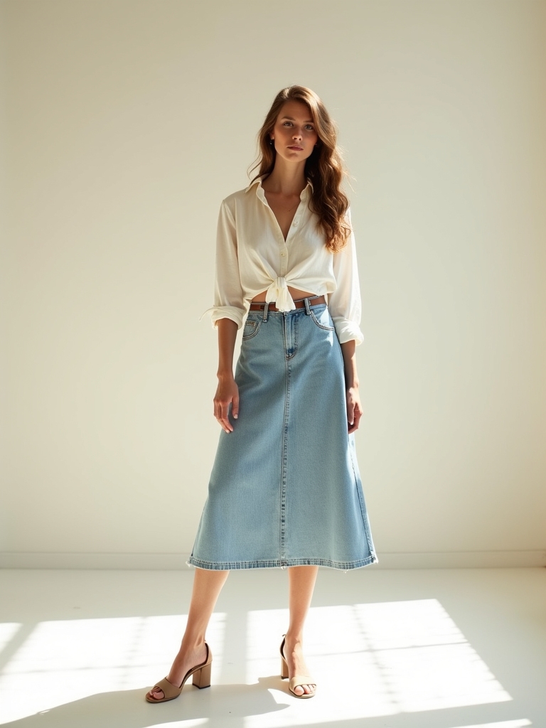 versatile summer jean skirts