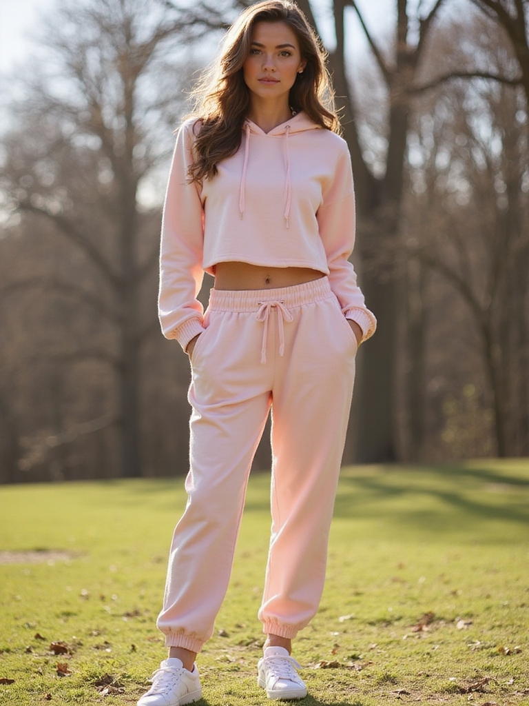 bold joggers polished layering