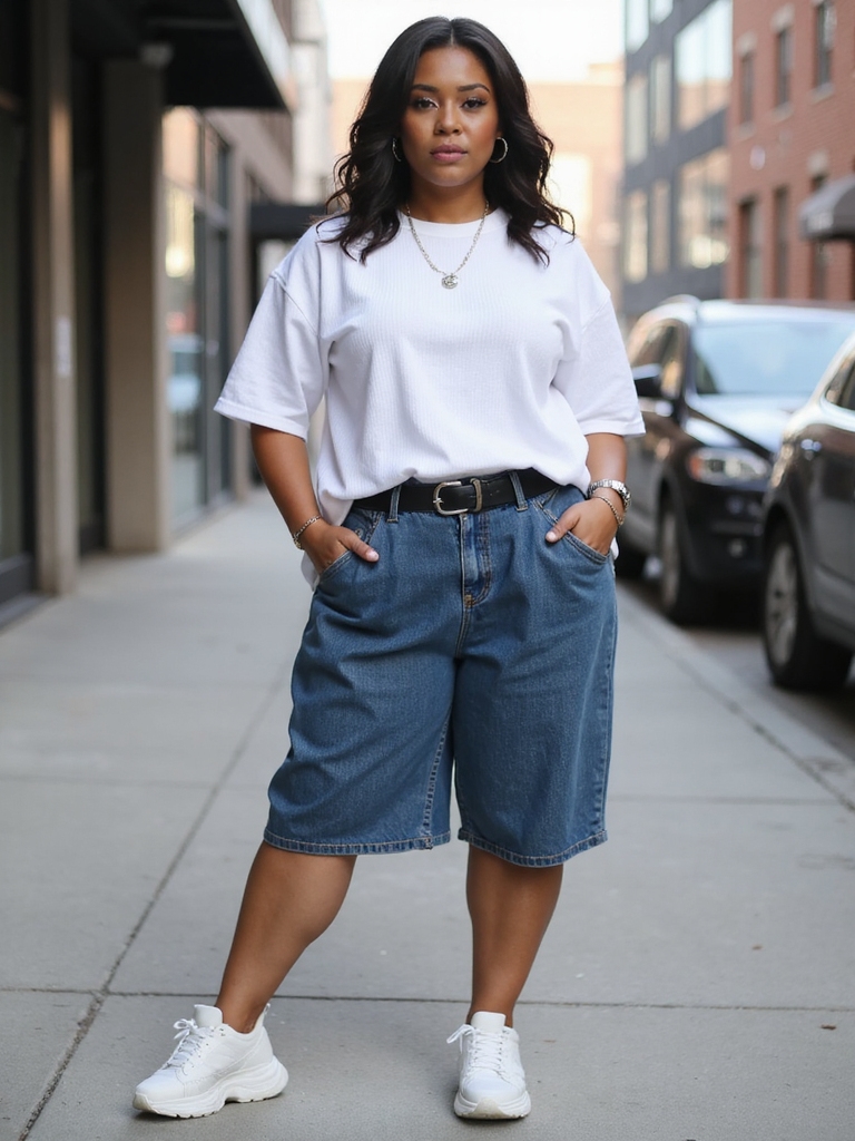 bold oversized tee styling