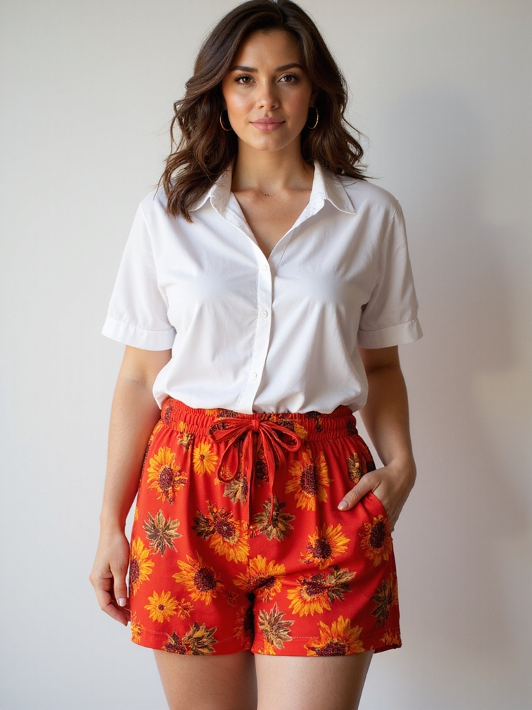 bold printed summer shorts