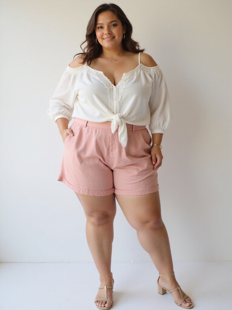 bold shorts chic summer look