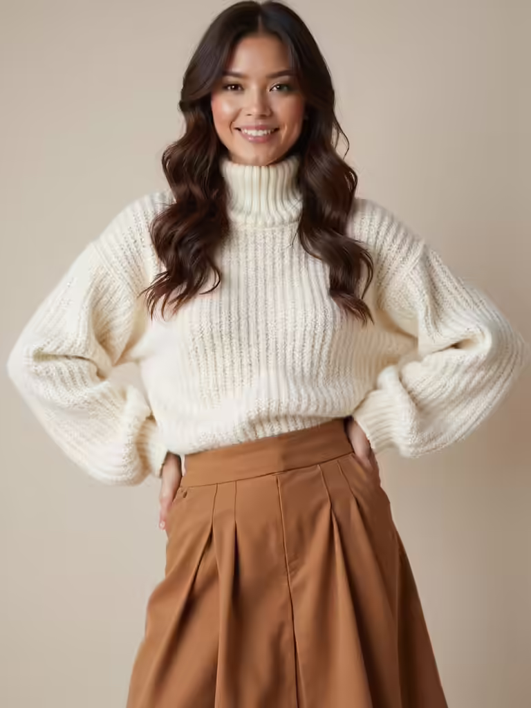 bold skirts cozy sweaters