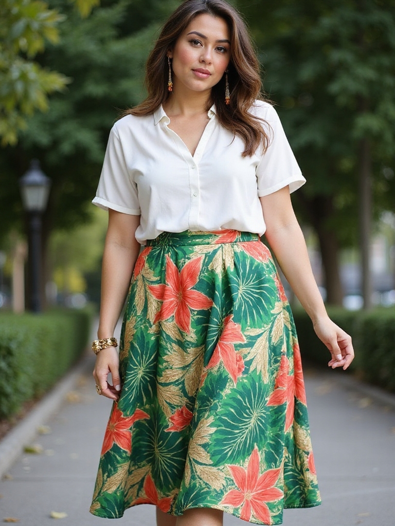 bold skirts solid tops