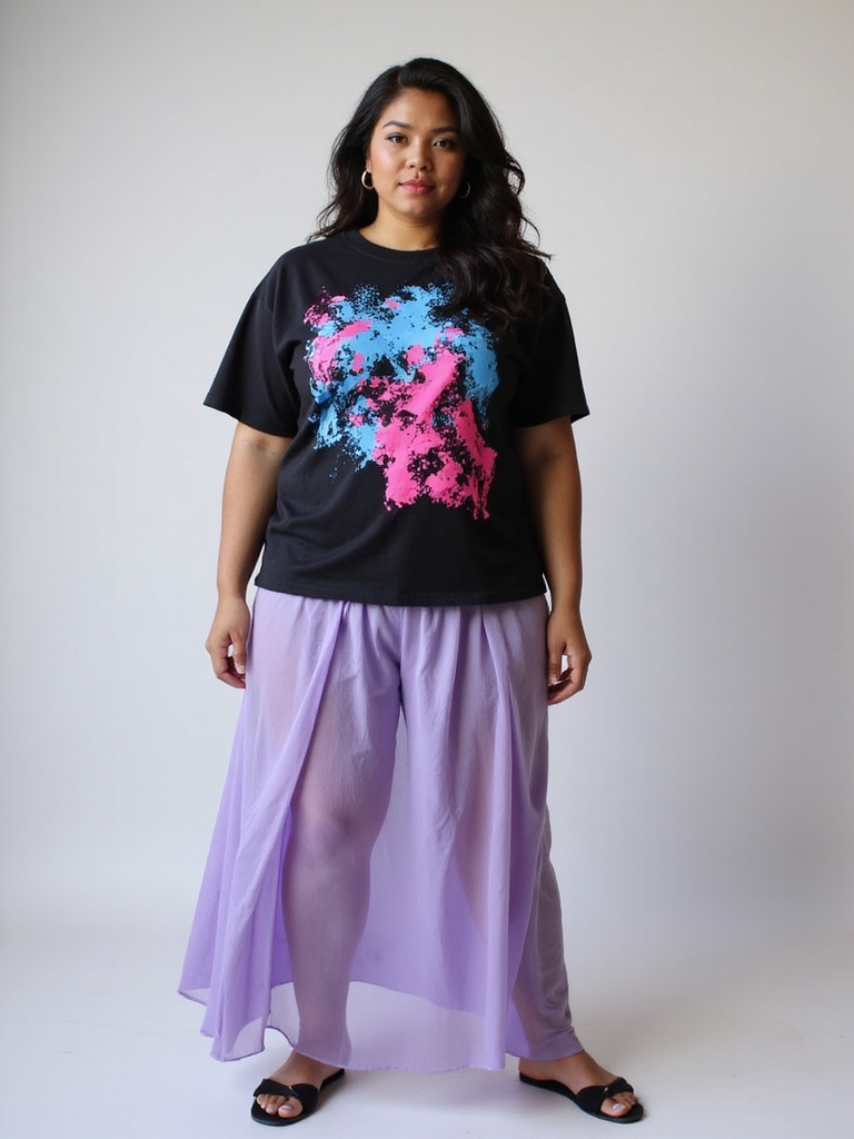bold tees flowy skirts