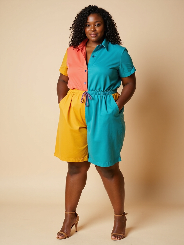 bold vibrant summer rompers