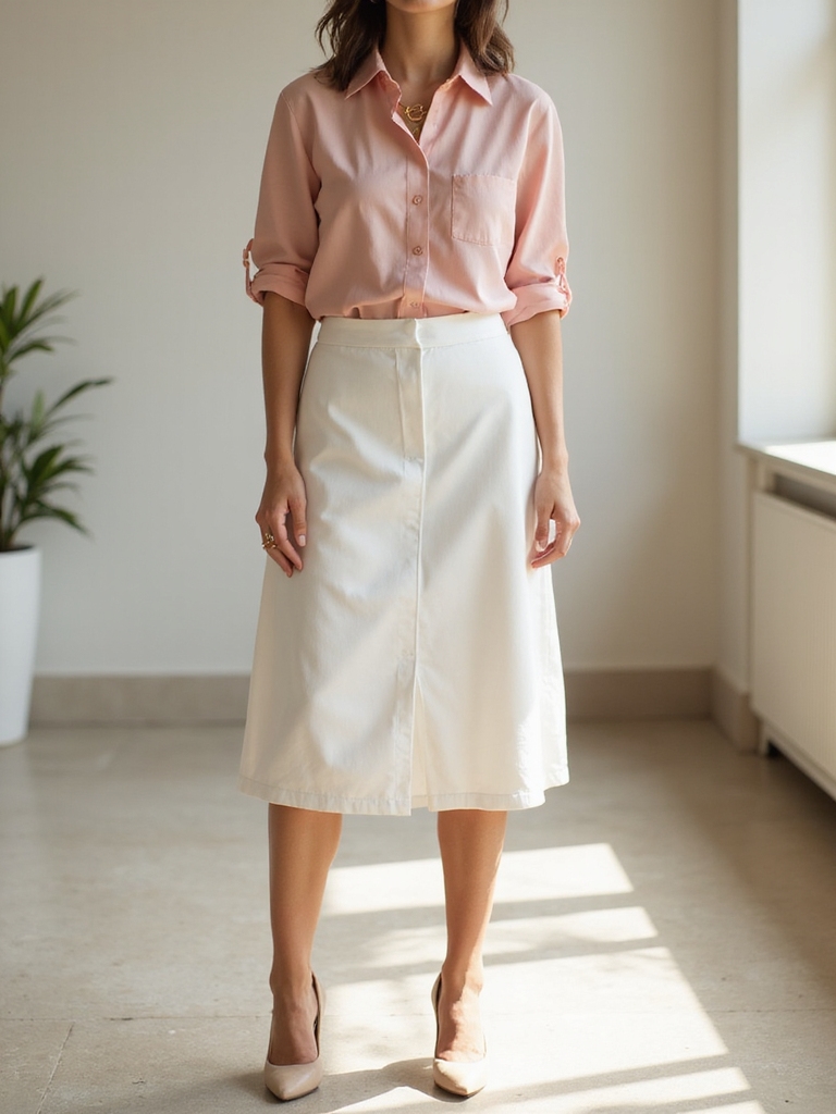 breathable a line skirt styling