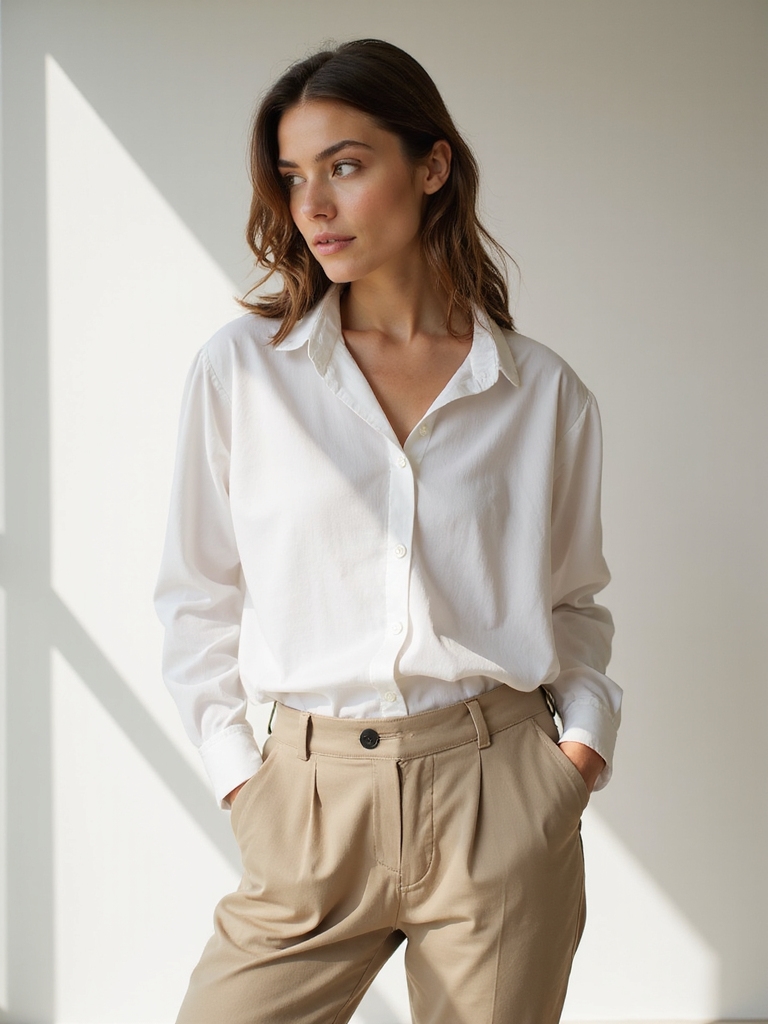 breathable blouses tailored trousers