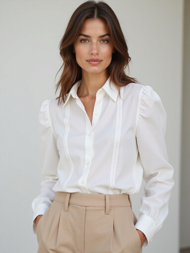 breathable cotton polished blouses