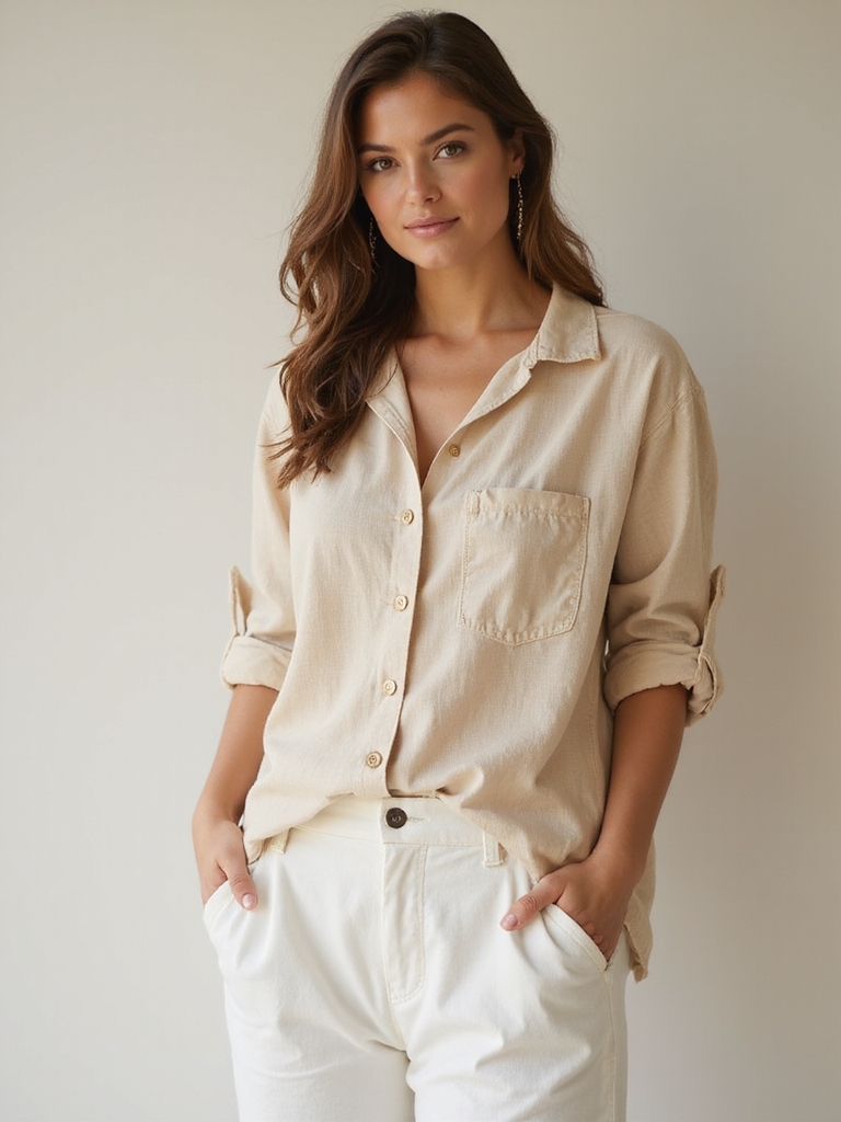 breathable stylish linen shirts