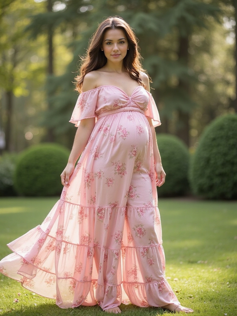 breezy floral maternity dresses