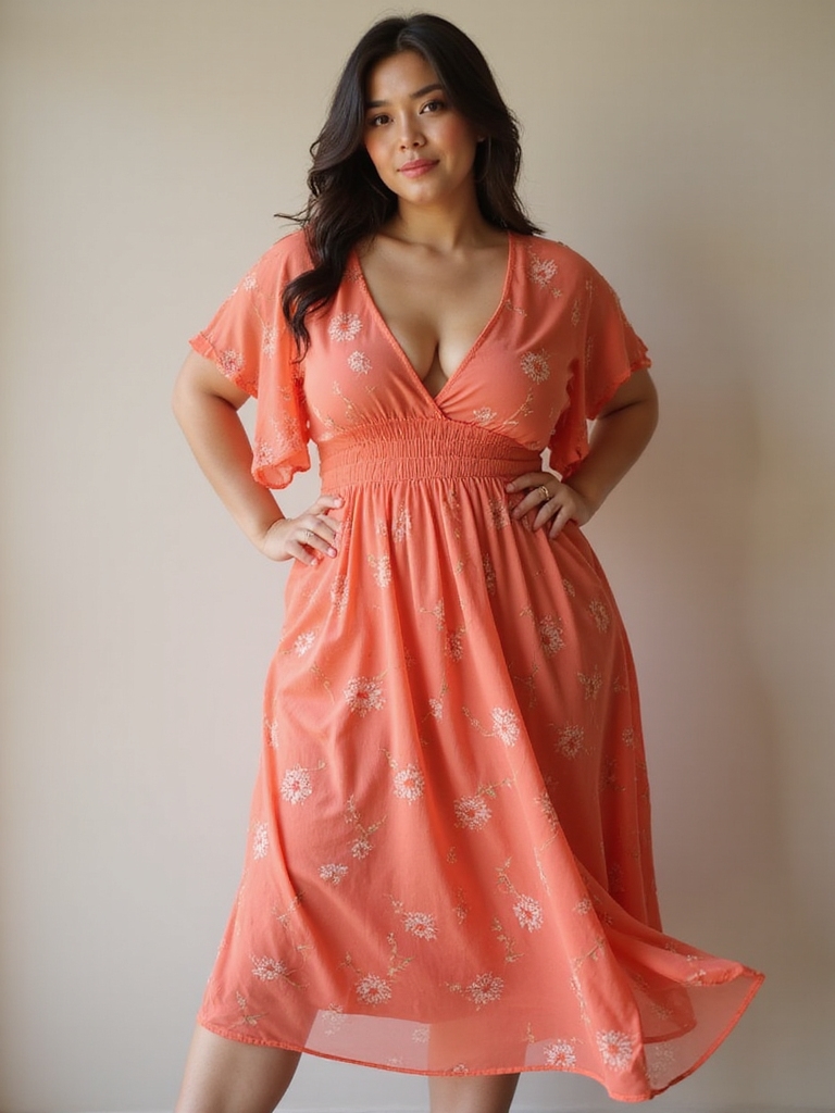 breezy plus size midi dresses