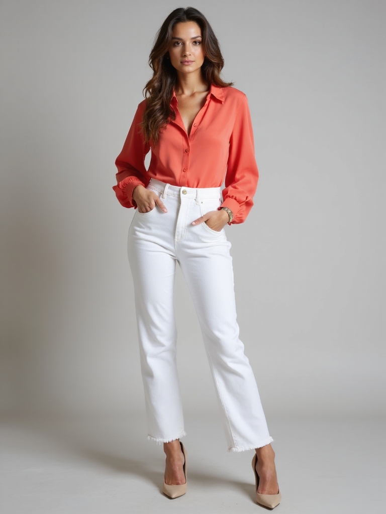 bright tops white jeans