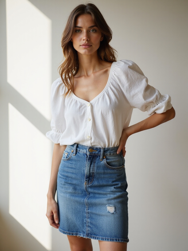casual chic denim styling
