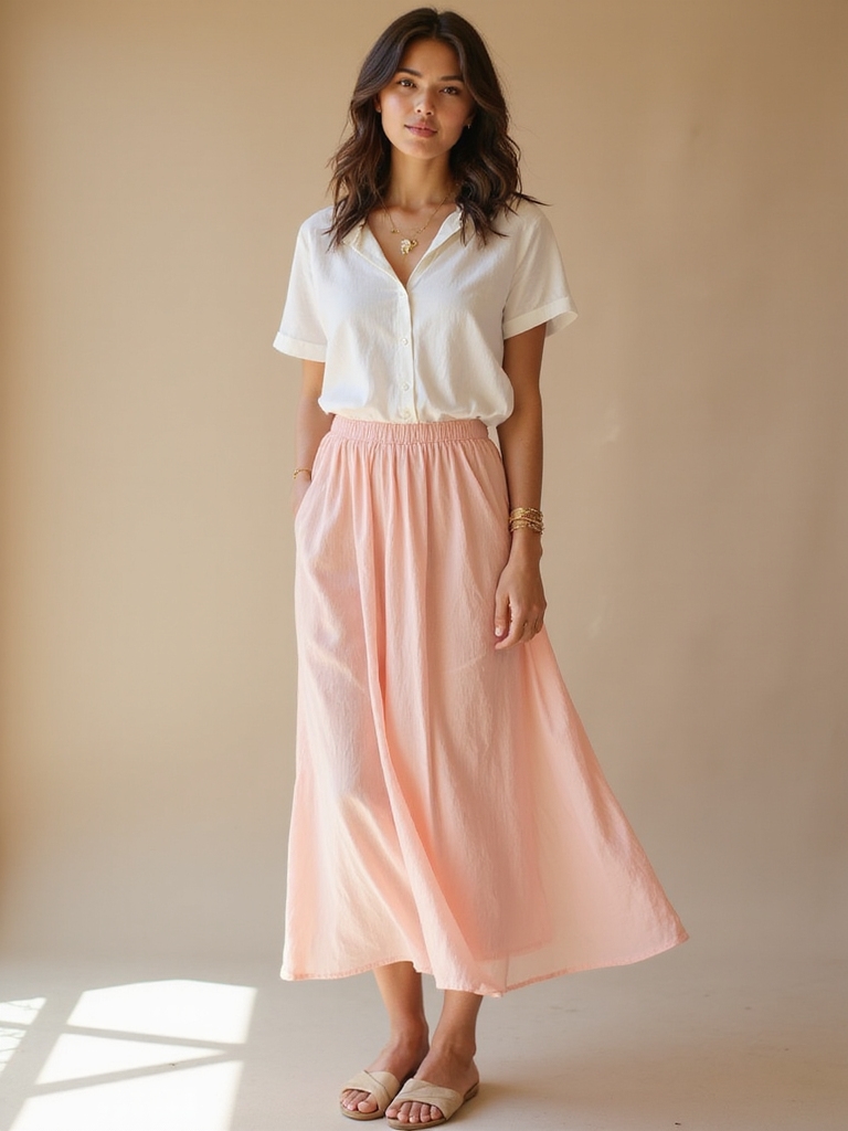 casual feminine summer skirts