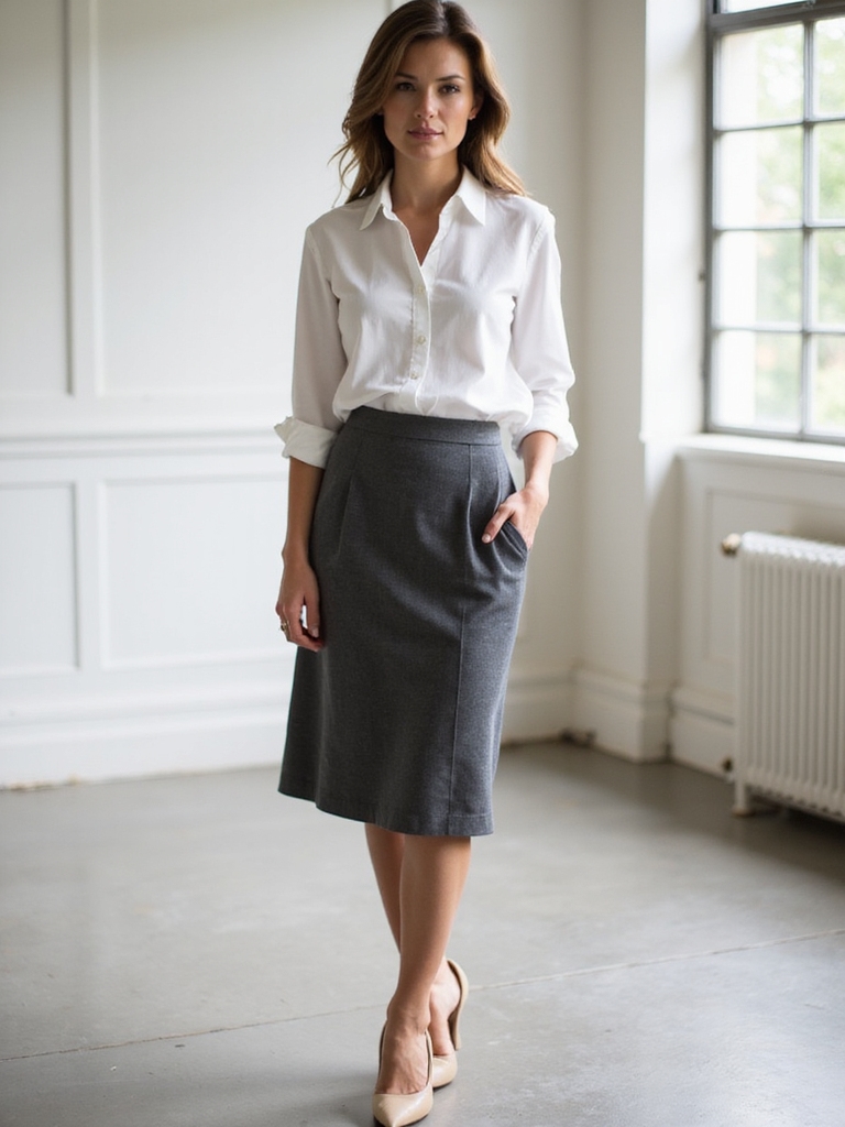 casual tops polished pencil skirts
