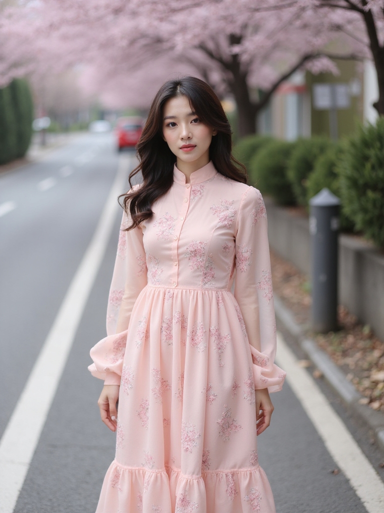 cherry blossom floral fashion