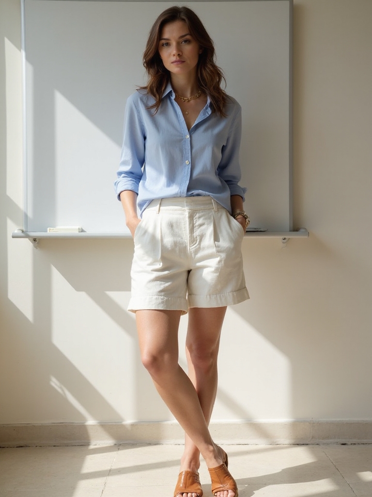 chic breathable high waisted shorts