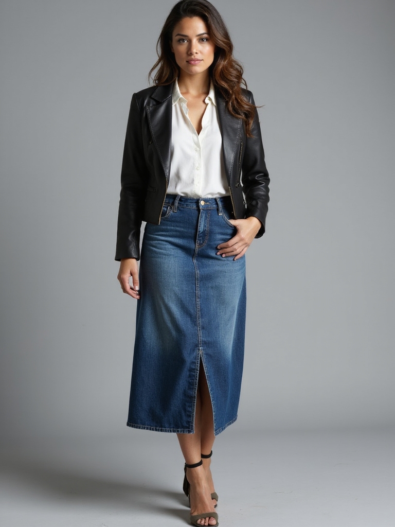 chic confidence in denim