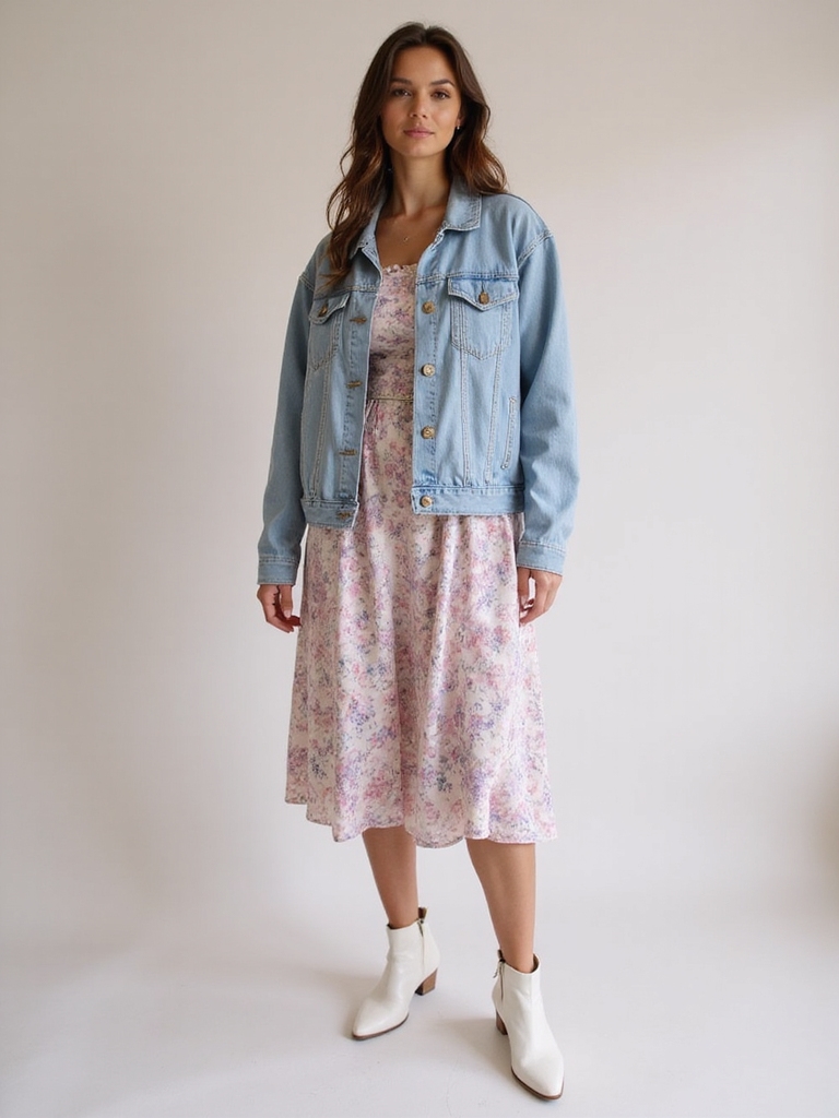 chic contrast with denim