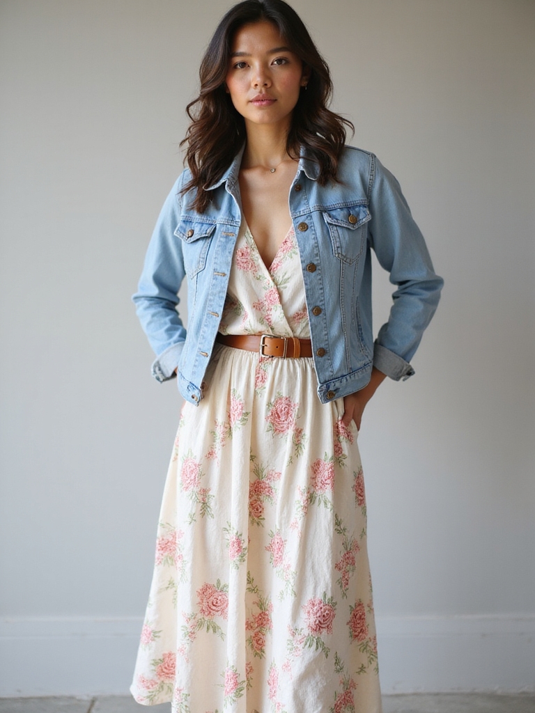 chic denim jacket styling