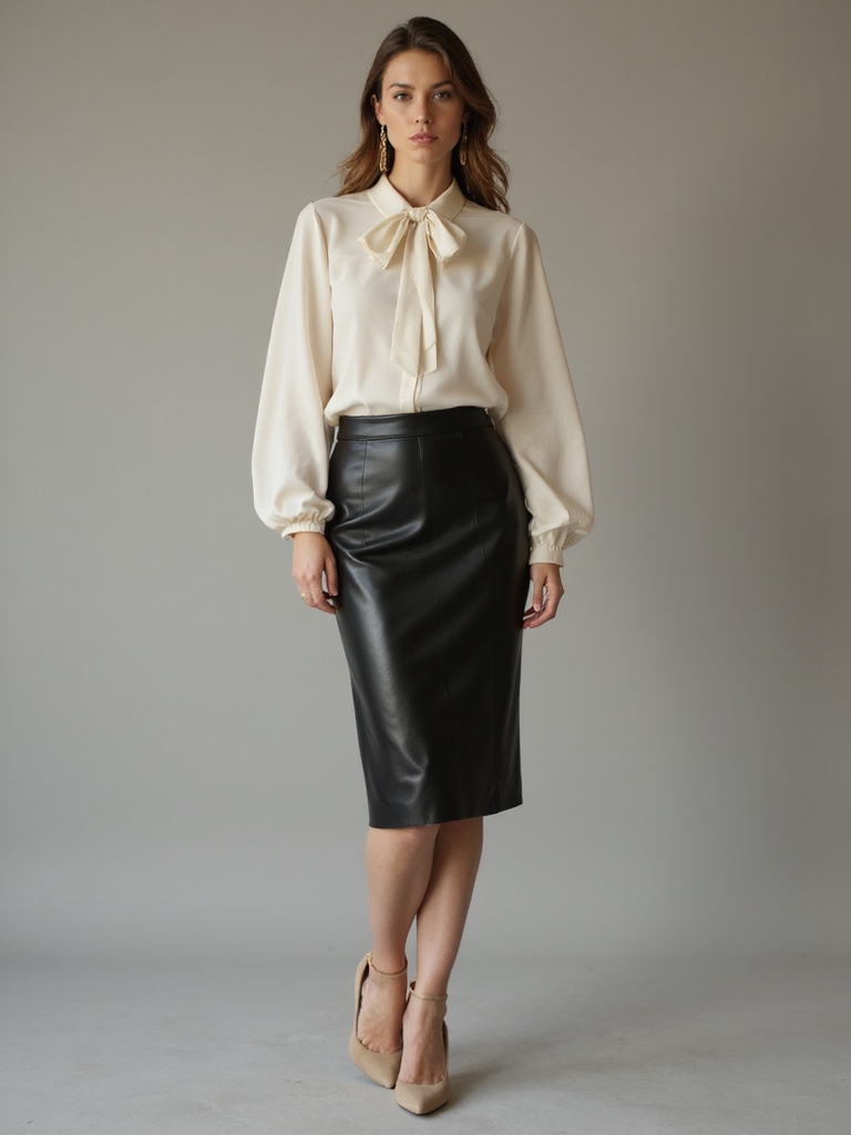 chic leather skirt styling
