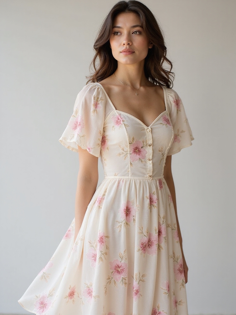 chic light floral dresses