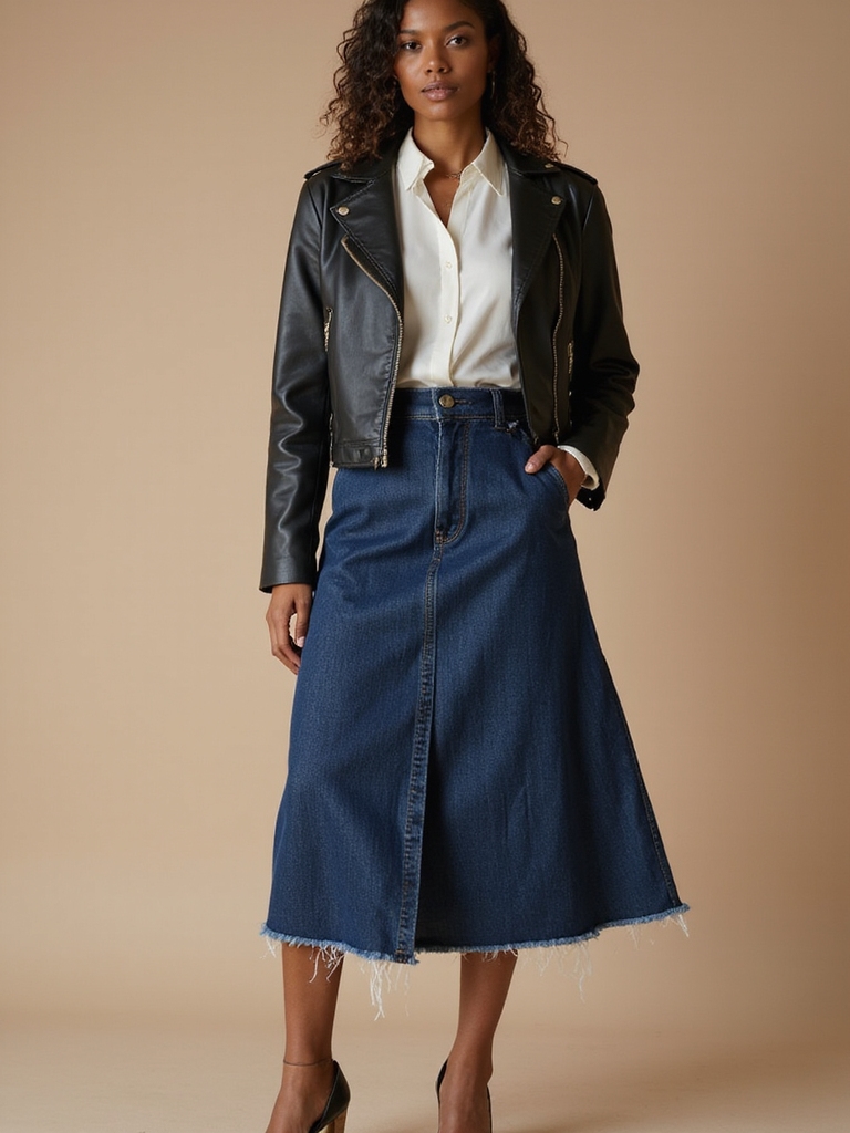chic midi jean styles