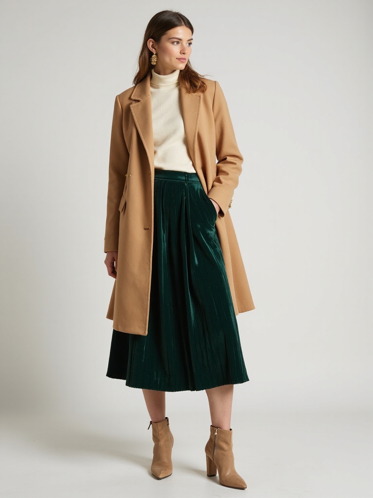 chic midi skirt styling