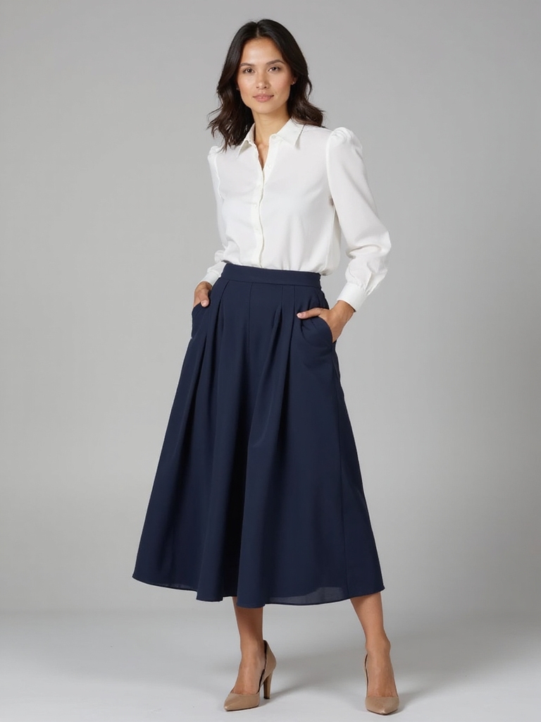 chic midi skirts for professionalism